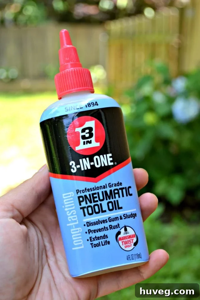 3-in-one pneumatic tool oil fix