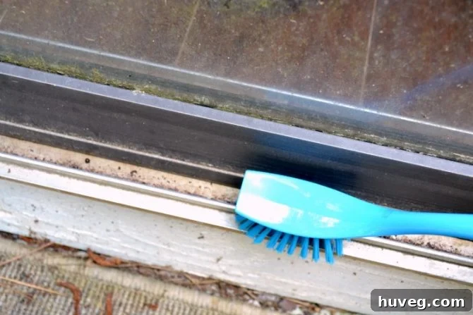 scrub sliding door track closed