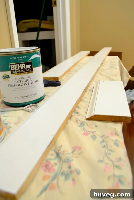 Paint with Behr Interior Semi-gloss enamel