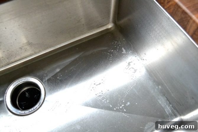 Bar Keepers Friend quickly removes stains and marks from stainless steel surfaces