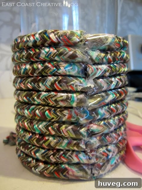 Stack the rope layers evenly