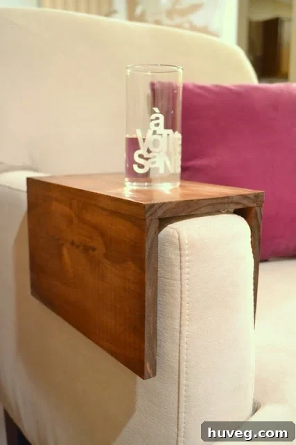 DIY wooden couch sleeve from a different perspective