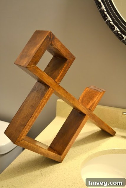 DIY wooden ampersand sculpture - The Ugly Duckling House