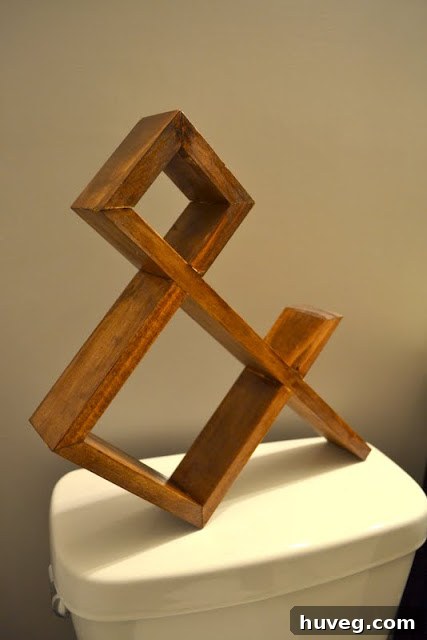 Close-up of wooden ampersand decor