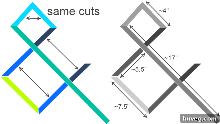 DIY ampersand cut diagram