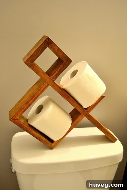 Ampersand sculpture holding toilet paper