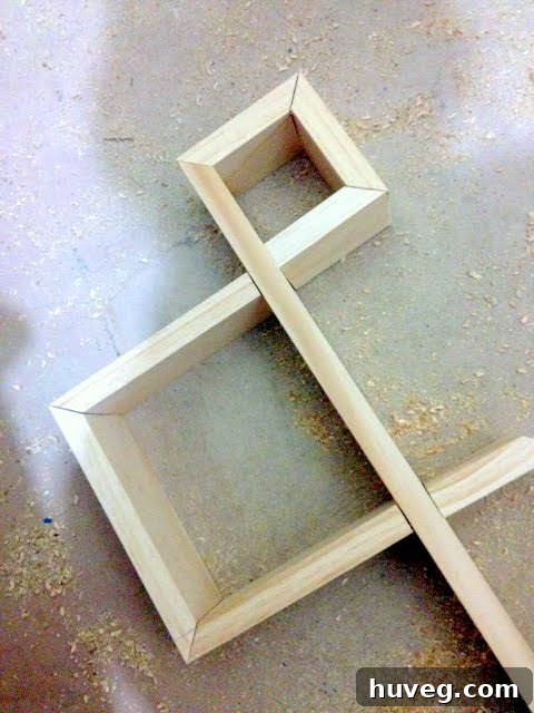 Ampersand sculpture pieces laid out