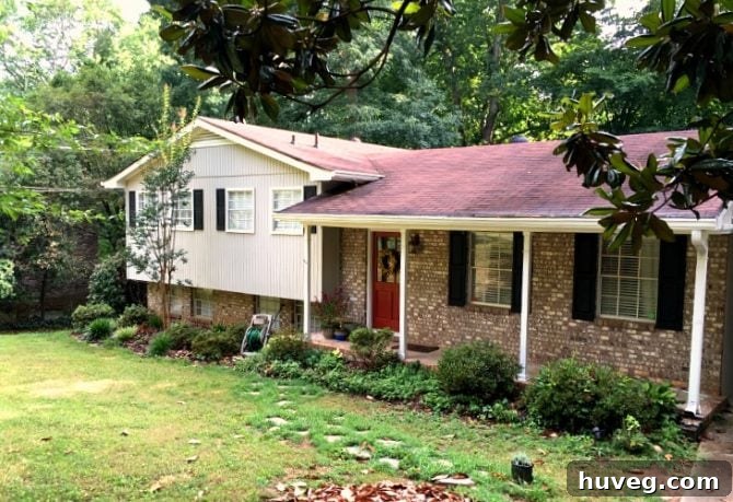 Emily's new house exterior before renovations begin
