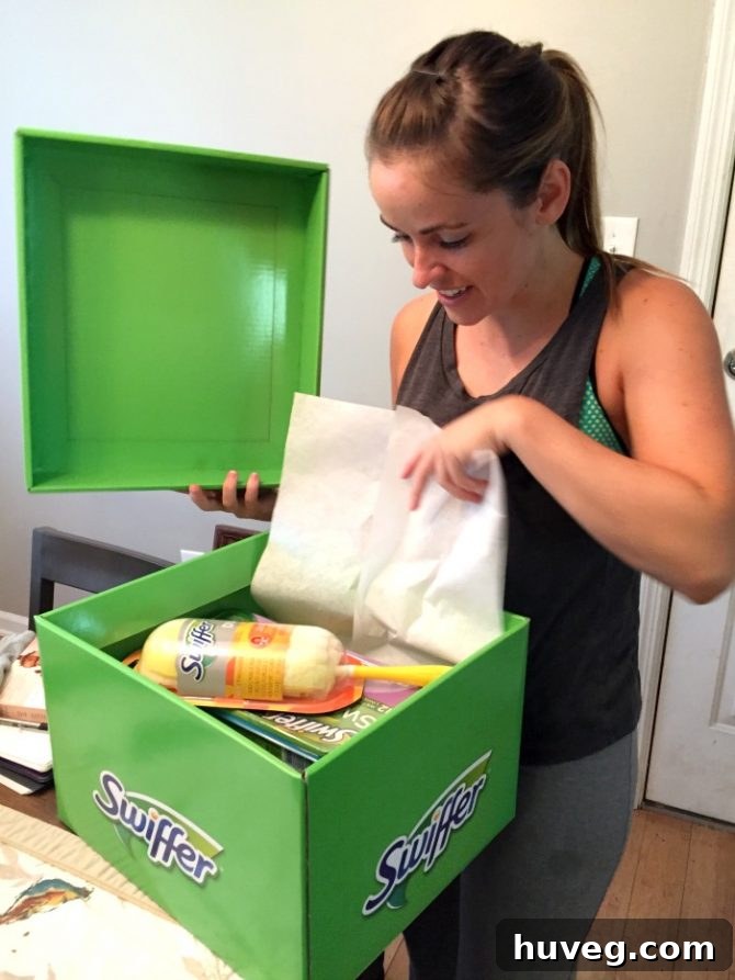 Swiffer gift box for a new mover and pet owner