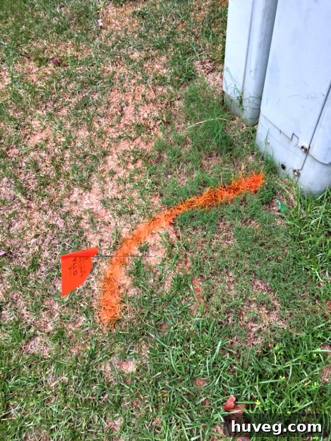 811 markings call before you dig - utility line identification